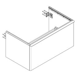 Hansgrohe Xelu Q Waschtischunterschrank Nussbaum Dunkel 980x550mm, Griff Mattweiß m... HANSGROHE-54061700 4059625456101 (Abb. 1)