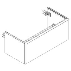 Hansgrohe Xelu Q Waschtischunterschrank Diamantgrau Matt 1180x550mm, Griff Mattweiß... HANSGROHE-54063700 4059625456040 (Abb. 1)