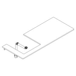 Hansgrohe Xelu Q Konsole 1360x550mm, Ausschnitt links für Aufsatzwaschtisch geschli... HANSGROHE-54097910 4059625457382 (Abb. 1)