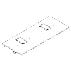 Hansgrohe Xelu Q Konsole 1360x550mm, 2 Ausschnitte für Aufsatzwaschtisch, Hahnloch,... HANSGROHE-54125050 4059625457856 (Abb. 1)