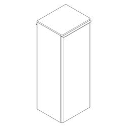 hansgrohe Xelu Q Halbhochschrank Eiche Natur 400x350mm, Griff Chrom, Türanschlag li... HANSGROHE-54129000 4059625458112 (Abb. 1)