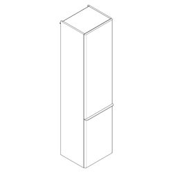 hansgrohe Xelu Q Hochschrank Eiche Natur 400x350mm, Griff Chrom, Türanschlag links... HANSGROHE-54137000 4059625458273 (Abb. 1)