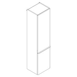 Hansgrohe Xelu Q Hochschrank Nussbaum Dunkel 400x350mm, Griff Mattweiß, Türanschlag... HANSGROHE-54142700 4059625458501 (Abb. 1)