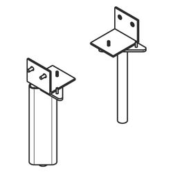 Hansgrohe Xelu Q Möbelfüße 175x60mm, Mattweiß... HANSGROHE-54145700 4059625458723 (Abb. 1)