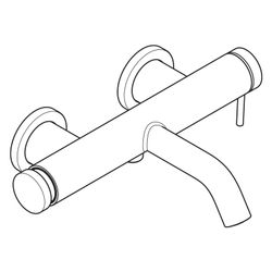Hansgrohe Tecturis S Einhebel-Wannenmischer Aufputz, 21,4l/min, Chrom... HANSGROHE-73422000 4059625470565 (Abb. 1)