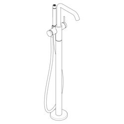 hansgrohe Tecturis S Einhebel-Wannenmischer bodenstehend 21l/min, Mattweiß... HANSGROHE-73440700 4059625470503 (Abb. 1)