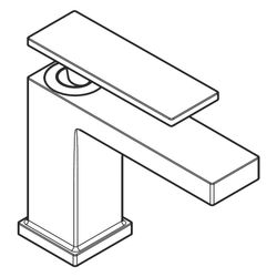 hansgrohe Tecturis E Standventil 80mm 4l/min EcoSmart plus Chrom mit Hebelgriff für... HANSGROHE-73013000 4059625473382 (Abb. 1)