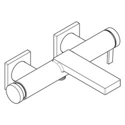 Hansgrohe Tecturis E Einhebel-Wannenmischer Aufputz, 22l/min, Brushed Black Chrome... HANSGROHE-73420340 4059625811269 (Abb. 1)