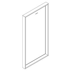 hansgrohe Xarita E Spiegel mit LED-Beleuchtung 360x700x50mm Infrarot Sensor, Mattwe... HANSGROHE-54999700 4059625463499 (Abb. 1)