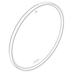 hansgrohe Xarita S Spiegel mit LED-Beleuchtung 900x900x50mm kapazitiver Berührungss... HANSGROHE-54981700 4059625463871 (Abb. 1)