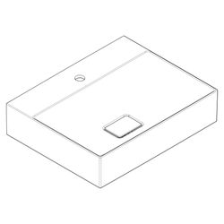 Hansgrohe Xevolos E Aufsatzwaschtisch geschliffen 600x480mm, Hahnloch ohne Überlauf... HANSGROHE-61094450 4059625420850 (Abb. 1)