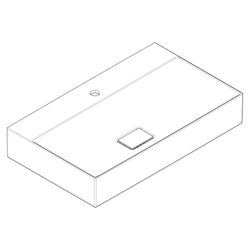 Hansgrohe Xevolos E Aufsatzwaschtisch geschliffen 800x480mm, Hahnloch ohne Überlauf... HANSGROHE-61098450 4059625420812 (Abb. 1)