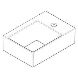 hansgrohe Xevolos E Handwaschbecken 360x250mm mit Hahnloch rechts ohne Überlauf, Sm... HANSGROHE-61086450 4059625420935 (Abb. 1)