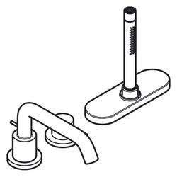 hansgrohe Tecturis S 3-Loch Einhebel-Wannenrandmischer 20l/min mit sBox, Chrom... HANSGROHE-73447000 4059625470480 (Abb. 1)