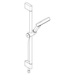 hansgrohe Rainfinity Brauseset 130mm 3jet Mattweiß mit Brausestange S Puro 650mm 14... HANSGROHE-28745700 4059625488829 (Abb. 1)