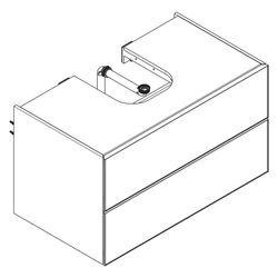 Hansgrohe Xevolos E Waschtischunterschrank Mattweiß 980x550mm, 2 SK für Konsole, Au... HANSGROHE-54190660 4059625634325 (Abb. 1)