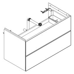 Hansgrohe Xevolos E Waschtischunterschrank Mattweiß 980x475mm, 2 SK für Waschtisch,... HANSGROHE-54181660 4059625634240 (Abb. 1)