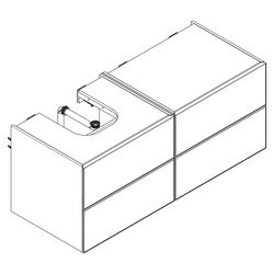 Hansgrohe Xevolos E Waschtischunterschrank Mattweiß 1370x550mm, 4 SK für Konsole, A... HANSGROHE-54236660 4059625634424 (Abb. 1)