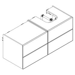 hansgrohe Xevolos E Waschtischunterschrank, Set Mattweiß 1370x550mm Front Bronze St... HANSGROHE-54239390 4059625486627 (Abb. 1)