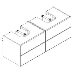 Hansgrohe Xevolos E Waschtischunterschrank Sandbeige Matt 1570x550mm, 4 SK für Kons... HANSGROHE-54200660 4059625634516 (Abb. 1)