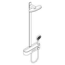hansgrohe Pulsify S Showerpipe 260mm 2jet 13,3l/min Chrom mit ShowerTablet Select 4... HANSGROHE-24240000 4059625358313 (Abb. 1)