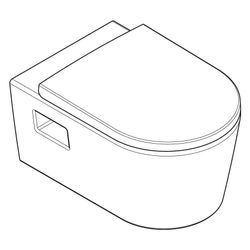 hansgrohe EluPura Original S Wand WC Set 540 AquaChannel Flush mit WC-Sitz, Weiß... HANSGROHE-60207450 4059625479032 (Abb. 1)
