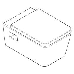 hansgrohe EluPura Original Q Wand WC Set 540 AquaChannel Flush mit WC-Sitz mit Soft... HANSGROHE-60289450 4059625548738 (Abb. 1)
