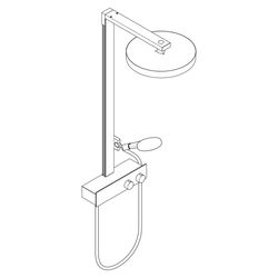 hansgrohe Rainfinity Showerpipe 360mm 1jet 15,9l/min mit ShowerTablet 350, Mattschw... HANSGROHE-26853670 4059625468609 (Abb. 1)