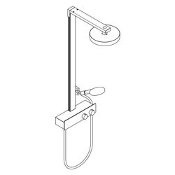 hansgrohe Rainfinity Showerpipe 250mm 1jet 8,2l/min EcoSmart mit ShowerTablet 350, ... HANSGROHE-28742000 4059625489017 (Abb. 1)