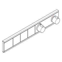 Hansgrohe RainSelect Thermostat Unterputz, 38l/min, für 3 Verbraucher, Brushed Blac... HANSGROHE-15381340 4059625489123 (Abb. 1)