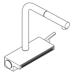 hansgrohe Aquno Select M81 Einhebel-Küchenmischer 250mm 6l/min sBox, Mattschwarz, 2... HANSGROHE-73830670 4059625255186 (Abb. 1)