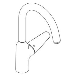 hansgrohe Focus M42 Einhebel-Küchenmischer 220mm 10l/min 1jet, Edelstahl Finish... HANSGROHE-71802800 4059625085073 (Abb. 1)