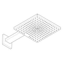 Hansgrohe Raindance E Kopfbrause 300mm, 8,3l/min, 1jet EcoSmart, Brausearm, Mattsch... HANSGROHE-26239670 4059625604205 (Abb. 1)