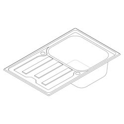 Hansgrohe Einbauspüle S44 S440-A342 79342, Abtropffläche kurz, automatischer Garnit... HANSGROHE-43364800 4059625514412 (Abb. 1)