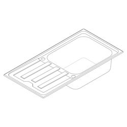 Hansgrohe Einbauspüle S44 S440-A500 100500, Abtropffläche, automatischer Garnitur, ... HANSGROHE-43367800 4059625514382 (Abb. 1)