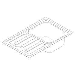 Hansgrohe Einbauspüle S44 S440-F342 79342, Abtropffläche kurz, automatischer Garnit... HANSGROHE-43368800 4059625514375 (Abb. 1)