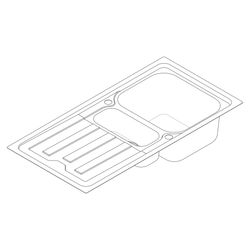 Hansgrohe Einbauspüle S44 S440-F517 100342x145mm, Abtropffläche, automatischer Garn... HANSGROHE-43370800 4059625514351 (Abb. 1)