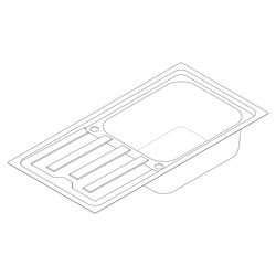 Hansgrohe Einbauspüle S44 S440-F500 100500, Abtropffläche, automatischer Garnitur, ... HANSGROHE-43371800 4059625514344 (Abb. 1)