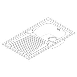 Hansgrohe Einbauspüle S21 S210-A342 86342, Abtropffläche, manueller Garnitur, Edels... HANSGROHE-43372800 4059625514337 (Abb. 1)