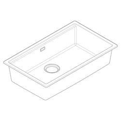 Hansgrohe Unterbauspüle S53 S530-U700 700, manueller Garnitur, Steingrau... HANSGROHE-43459290 4059625514276 (Abb. 1)