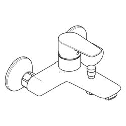 Hansgrohe Talis E Einhebel-Wannenmischer Aufputz, Brushed Bronze... HANSGROHE-71794140 4059625807934 (Abb. 1)