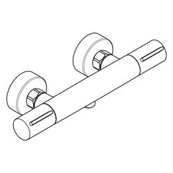 Hansgrohe Ecostat Element Brausethermostat Aufputz, 17l/min, Brushed Black Chrome... HANSGROHE-13346340 4059625814864 (Abb. 1)