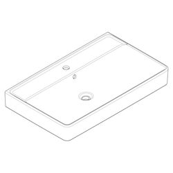 hansgrohe Xanuia Q Waschtisch 800x480mm mit Hahnloch und Überlauf, Weiß... HANSGROHE-60225450 4059625535073 (Abb. 1)