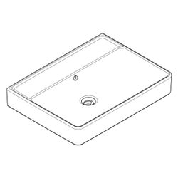 hansgrohe Xanuia Q Aufsatzwaschtisch geschliffen 650x480mm ohne Hahnloch mit Überla... HANSGROHE-60254450 4059625535196 (Abb. 1)