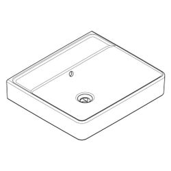 hansgrohe Xanuia Q Aufsatzwaschtisch geschliffen 550x480mm ohne Hahnloch mit Überla... HANSGROHE-60239450 4059625535349 (Abb. 1)