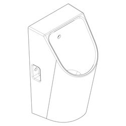 Hansgrohe EluPura Original S Urinal, Zulauf von hinten, Ablauf nach unten/hinten sp... HANSGROHE-61174450 4059625536445 (Abb. 1)