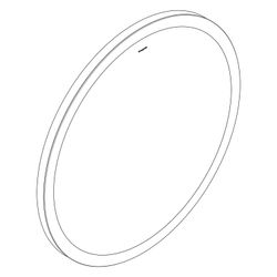 hansgrohe Xarita Lite S Spiegel Mattweiß, mit runder LED-Beleuchtung 700x700x30mm f... HANSGROHE-54966700 4059625535769 (Abb. 1)