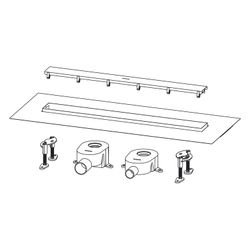 hansgrohe RainDrain Go Komplettset Duschrinne 600mm rückseitig befliesbar, Edelstah... HANSGROHE-56271800 4059625541470 (Abb. 1)