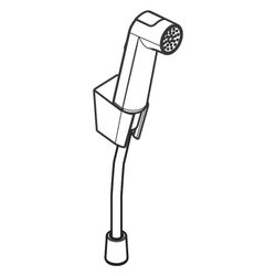 Hansgrohe Bidette Handbrause 1jet S EcoSmart 6,2l/min, Porter S Brausehalter, Braus... HANSGROHE-29238990 4059625554289 (Abb. 1)