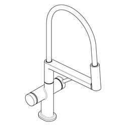 hansgrohe Talis Select M54 Einhebel-Küchenmischer 210mm 5,6 l/min 3jet, Schwarz/Chr... HANSGROHE-72861340 4059625565629 (Abb. 1)
